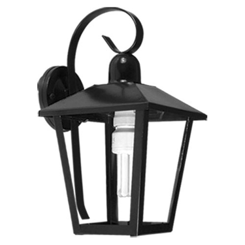 FAROL DE HIERRO COLONIAL TRAPECIO (H: 340 MM.)-NEGRO TEXT