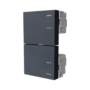 2 INTERRUPTORES UNIPOLARES-220VCA 10A MED TECLON-NEGRO