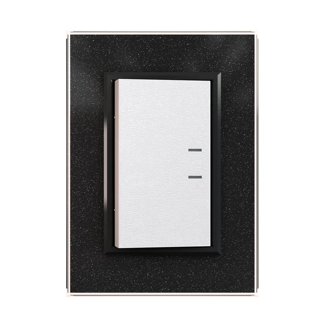 TAPA CRISTAL CON BASTIDOR Y MARCO NEGRO-5 X 10 CM. 3 MODULOS-NEGRO