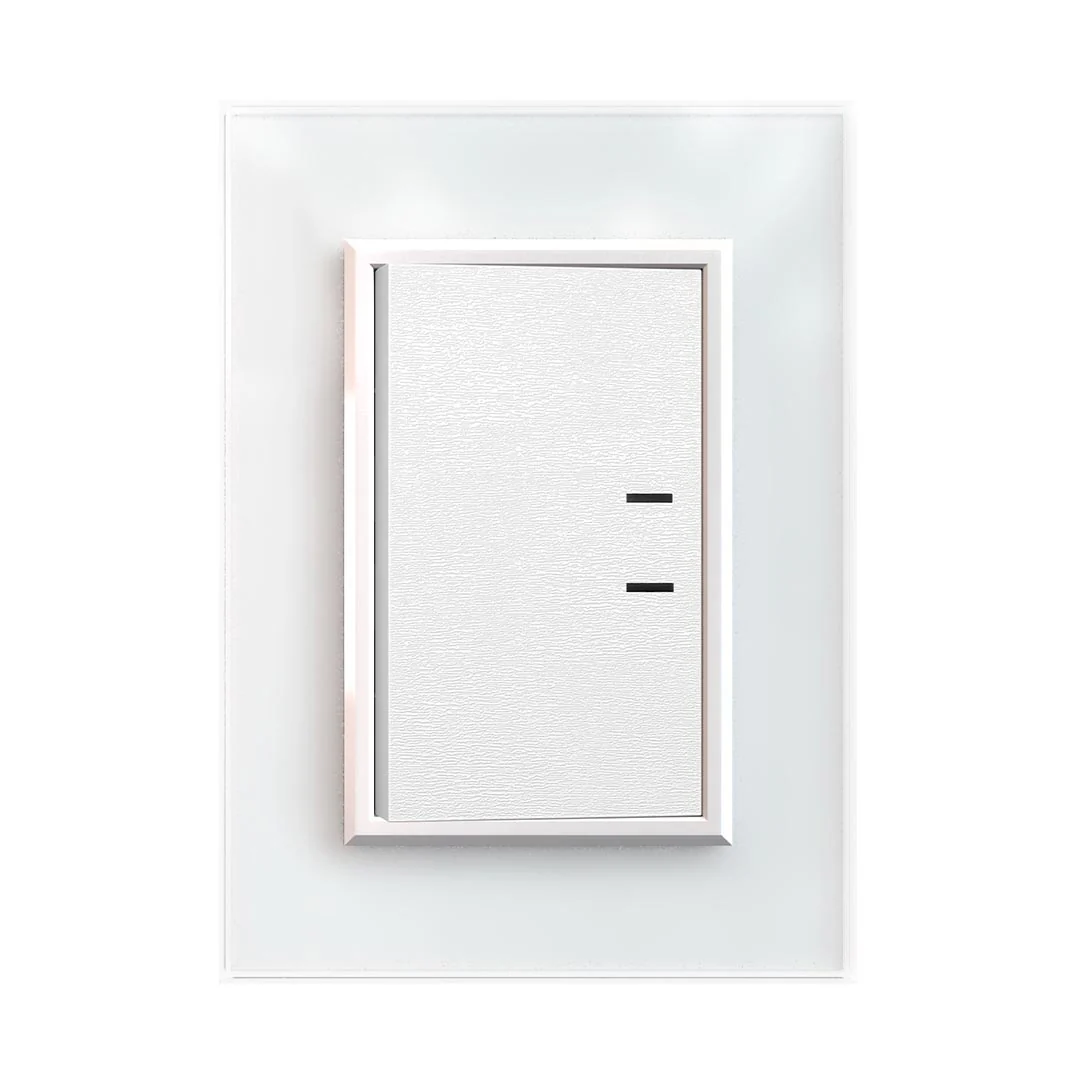 TAPA CRISTAL CON BASTIDOR Y MARCO BLANCO-5 X 10 CM. 3 MODULOS-BLANCO