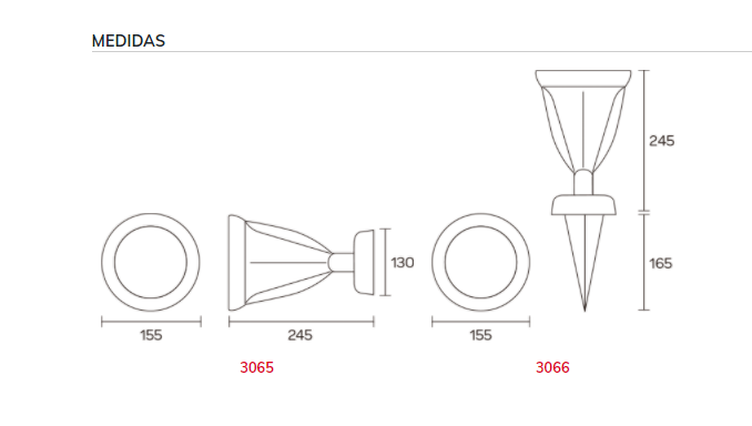 LUMINARIA -Jabalina Piso-Aluminio-GU10 -3066 (Con Jabalina) - Imagen 2