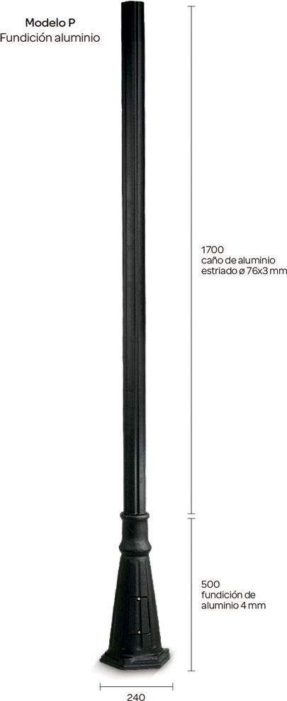 Columna-P FW Aluminio - Imagen 2