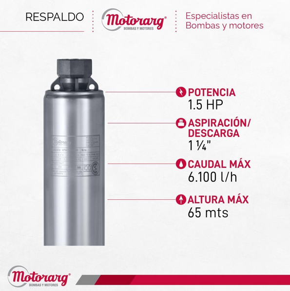 Bomba sumergible de perforación 4pack 150M Monofásica 4´´ - Imagen 2