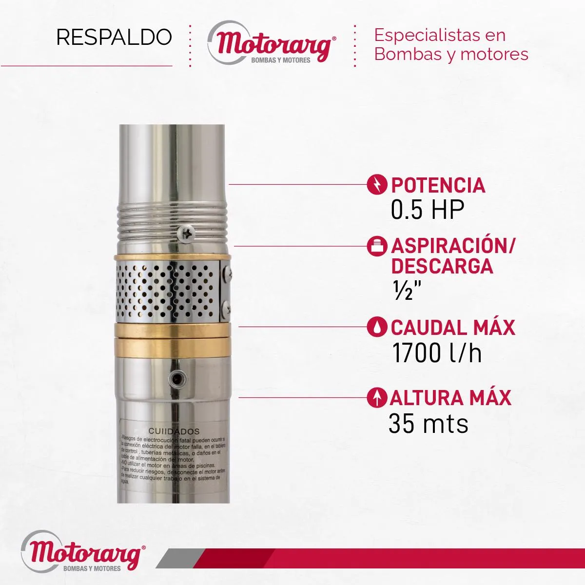 Bombas sumergibles linea Micra 212 2´´ monofasicas - Imagen 3