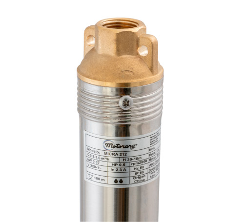 Bombas sumergibles linea Micra 212 2´´ monofasicas