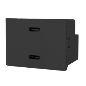 MODULO CARGADOR USB DOBLE "C" + "C" - Negro - 7963