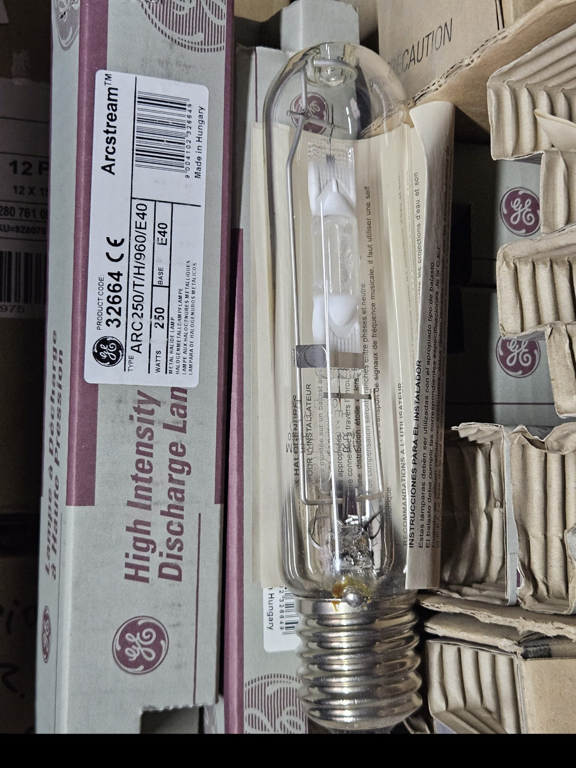 Lampara mercurio Halogenado 250W E40