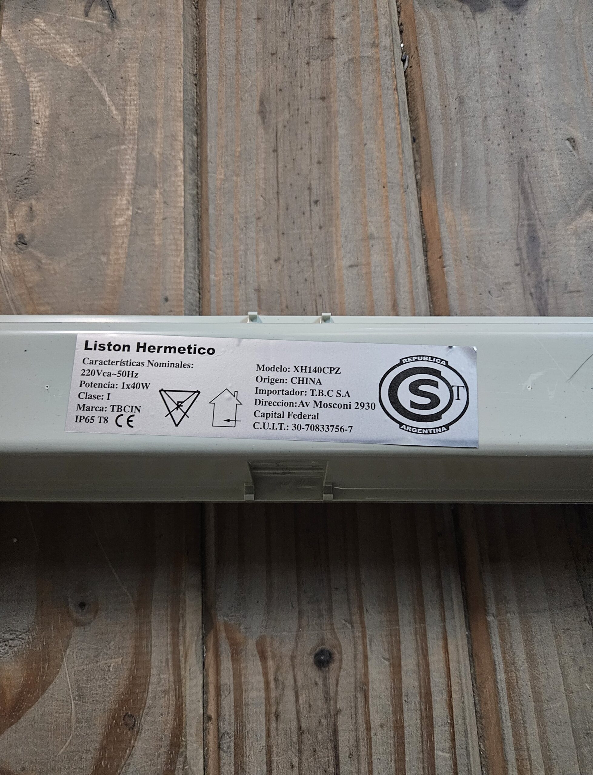 Luminaria estanca fluorescente 1x40w Tbcin - Imagen 7