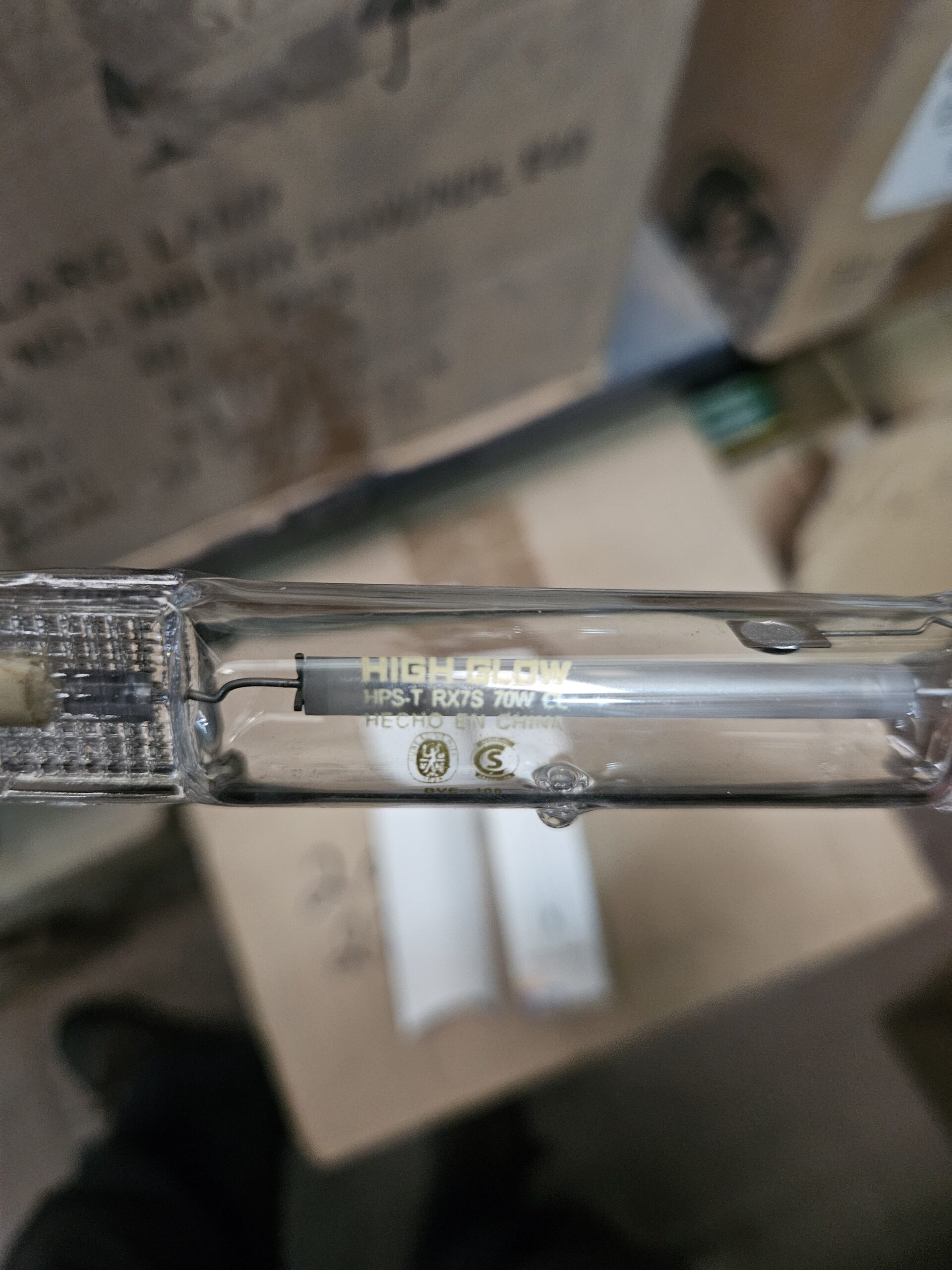 lampara 70W sodio Rx7s GE high glow